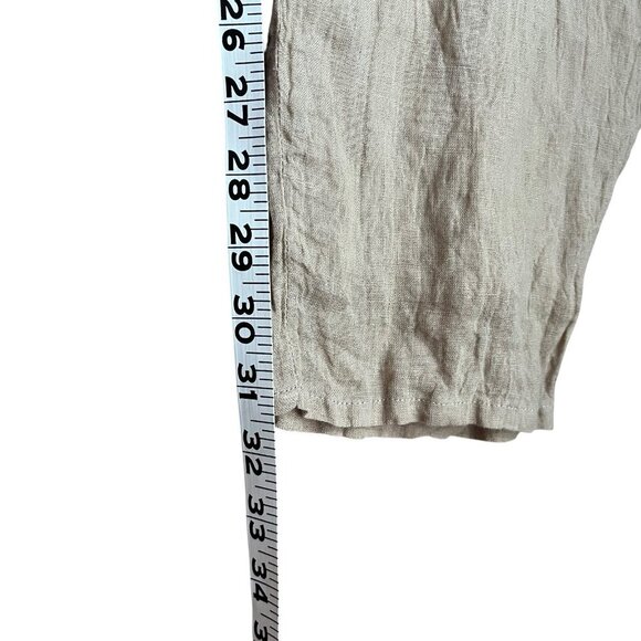 SARAH PACINI Beige Linen Harem Pants Made In Italy Size 3 US Large - Picture 7 of 9